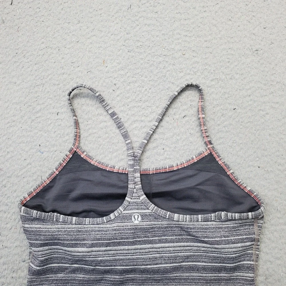 Lululemon Power Y Tank Top Womens 6 Multi Striped Space Dye Racerback Athletic